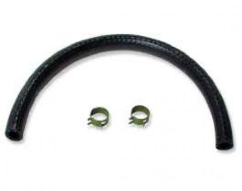 Chevelle Fuel Hose, Frame To Fuel Pump, 3/8, With Green Pinch Style Clamps, 1966-1969