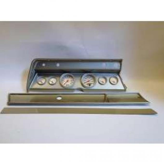 Chevelle Instrument Cluster Panel, Aluminum Finish, With Ultra-Lite Gauges, 1966