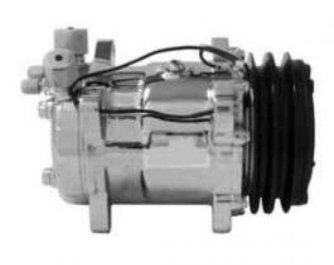 Chevelle Air Conditioning Compressor, Chrome, Sanden 508/134A, 1964-1983