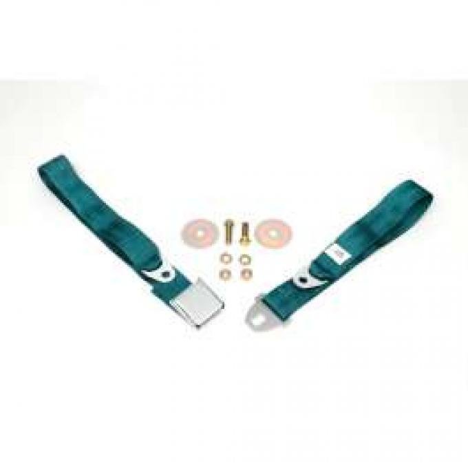 Seatbelt Solutions 1964-1966 Chevelle, Rear Lap Belt, 60" with Chrome Lift Latch 1800604009 | Turquoise