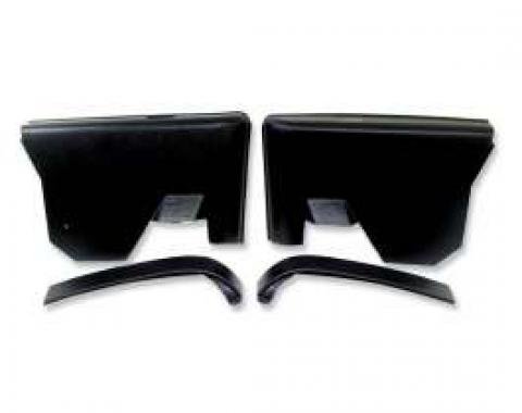 Chevelle Armrest Panel Set, Rear, Black, 2-Door Coupe, 1970-1972