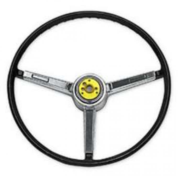 Chevelle Steering Wheel, 3-Spoke, Deluxe, Super Sport (SS),Black, 1967