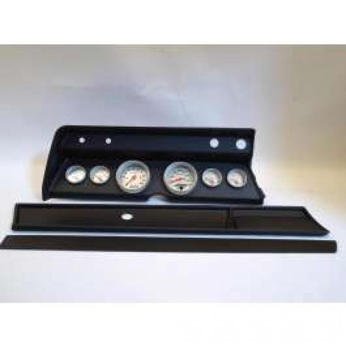 Chevelle Instrument Cluster Panel, Black Finish, With Ultra-Lite Gauges, 1967