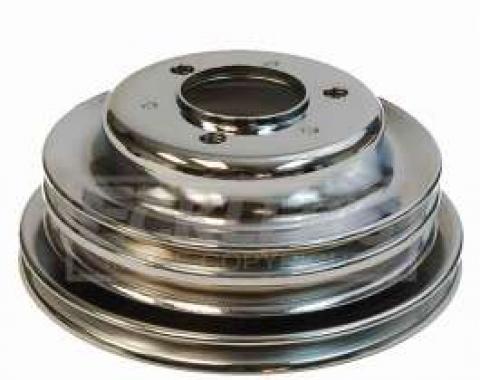 Chevelle Crankshaft Pulley, Big Block, Triple Groove, Chrome, 1969-1972