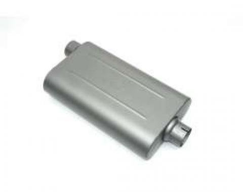 Chevelle Muffler, 2.25, Offset/Center, Edelbrock, 1964-1972