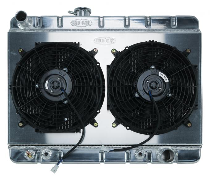 Cold Case Radiators 66-67 GTO Aluminum Radiator And 12 Inch Dual Fan Kit W/O AC AT GPG34AK
