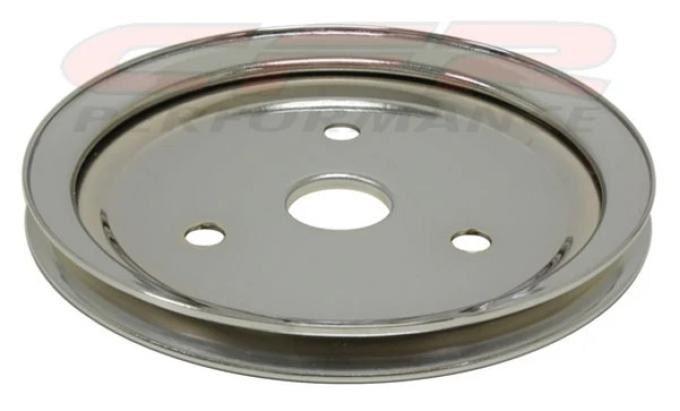 CFR Performance 1955-68 Chevy Small Block Chrome Steel Crankshaft Pulley - Short (1 Groove) HZ-9602
