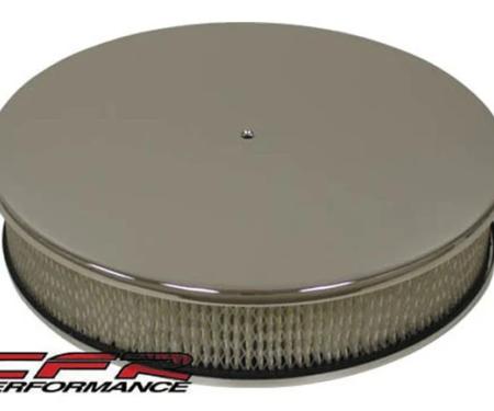 CFR Performance 1937-2027 GM/Ford/Mopar 14" Round Chrome Aluminum Air Cleaner - Smooth HZ-6801-C