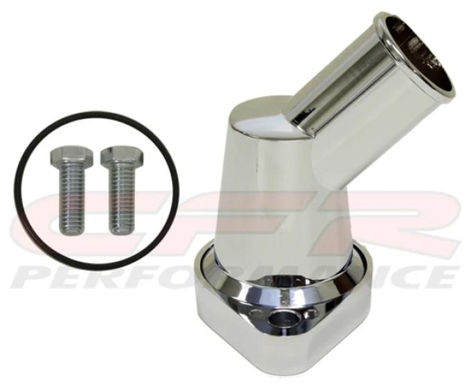 CFR Performance 1955-2027 Chevrolet Chevy Small Block-Big Block Aluminum 45 Degree Swivel Water Neck HZ-6003
