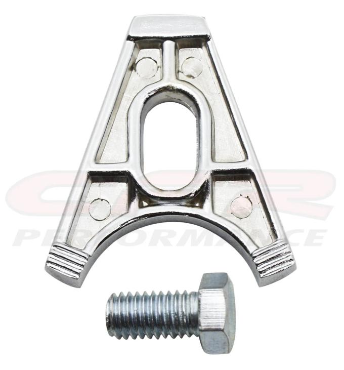 CFR Performance 1955-2027 Chevrolet Steel Chevy V8 OEM Style Distributor Hold Down Clamp W/ Bolt - Chrome HZ-1094-C