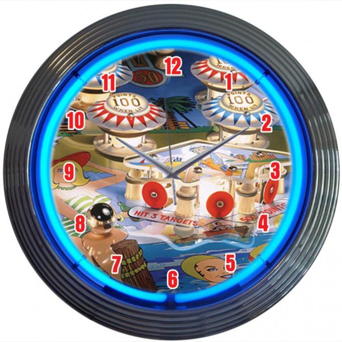 Neonetics Neon Clocks, Pinball Neon Clock