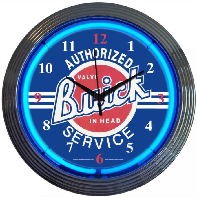 Neonetics Neon Clocks, Gm Buick Service Neon Clock