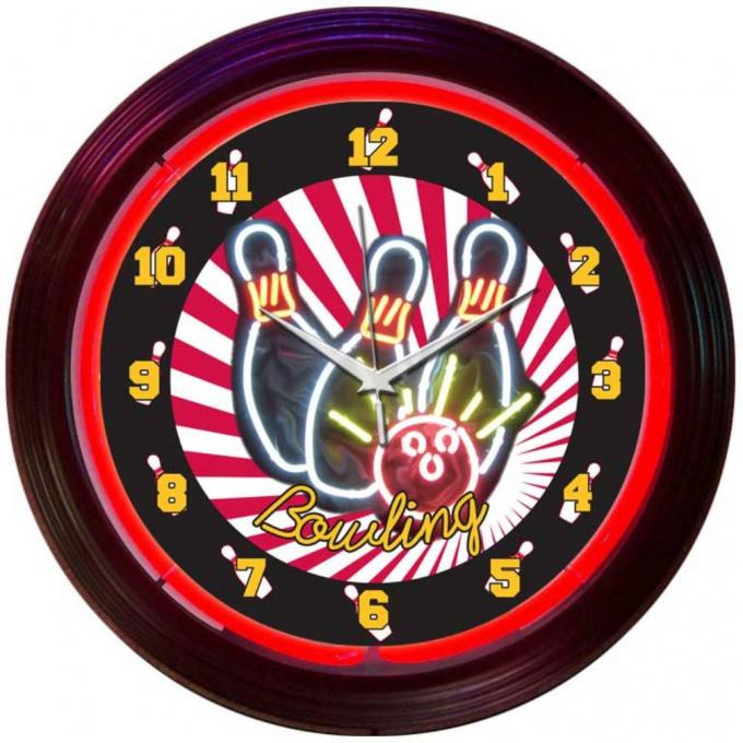 Neonetics Neon Clocks, Bowling Neon Clock