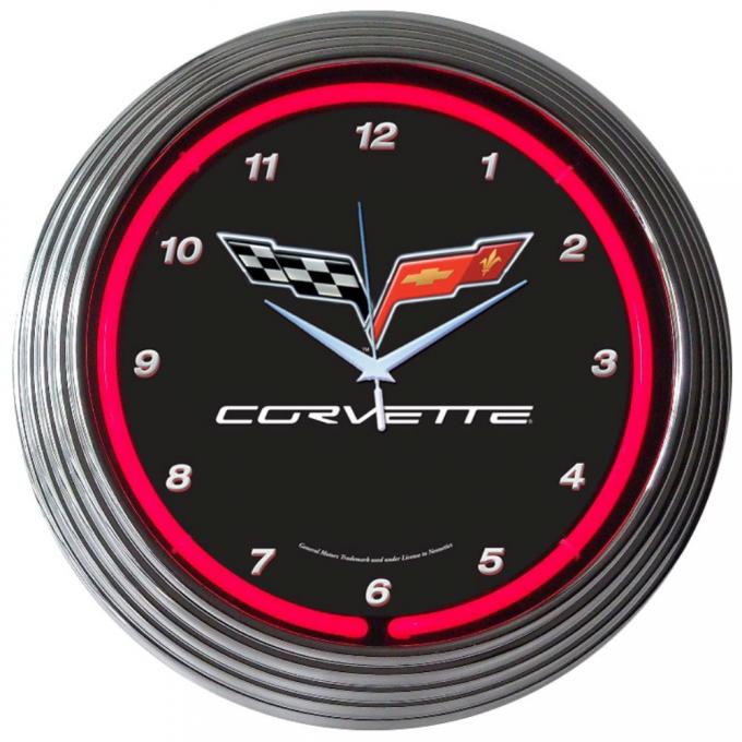 Neonetics Neon Clocks, Corvette C6 Neon Clock