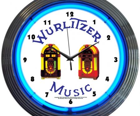 Neonetics Neon Clocks, Wurlitzer Jukebox Neon Clock