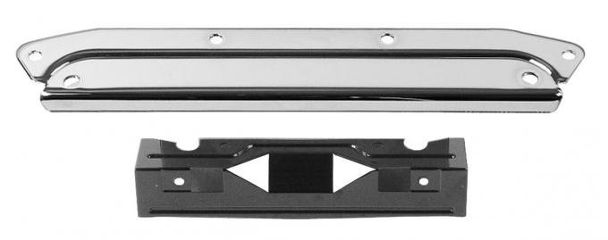 RestoParts Bracket Set, Rear License Plate, 1964-65 Chevelle, Chrome CH26236