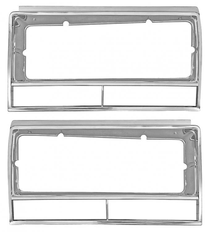 RestoParts Headlamp Bezels, 1982-88 El Camino/1982-83 Malibu, Pair KR20073-PR