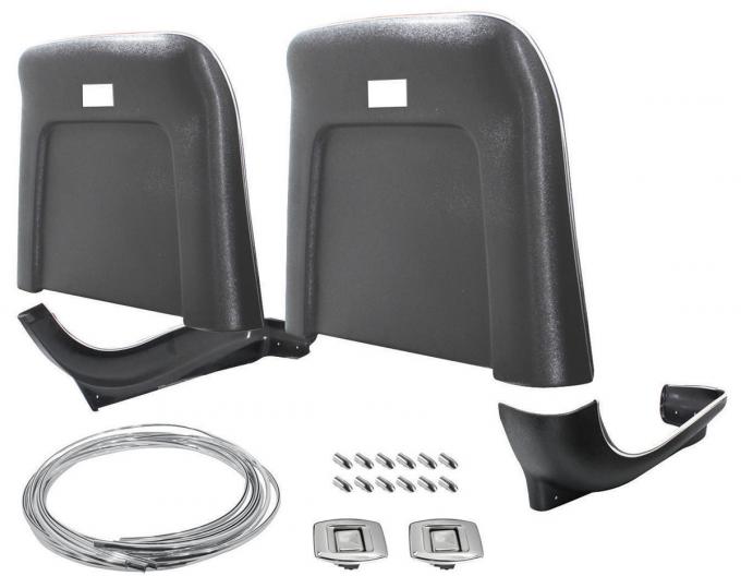 RestoParts Seatback/Base Kit, 1969-70 A-Body, Strato Bench, Black C988BK