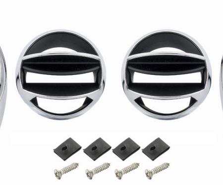 RestoParts Air Vent Ball & Bezel Set, 66-67 Chevelle / El Camino, Chrome CH30163CH