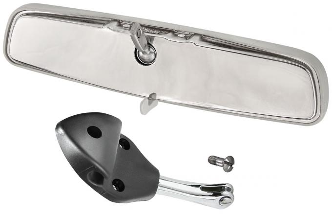 RestoParts Mirror Kit, 1967 A-Body, Coupe, 10-1/8" Day & Night w/Lever, Gray Surround CH33185GY