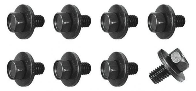 RestoParts Hood Hinge Bolt, 1964-72 GM "A" Body/Riviera/1967-76 Bonn/Cat/GP, 8 Pc Set CH2155