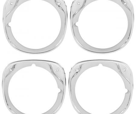 RestoParts Headlamp Bezels, 1970 Chevelle/El Camino, 4 Piece Kit K67562