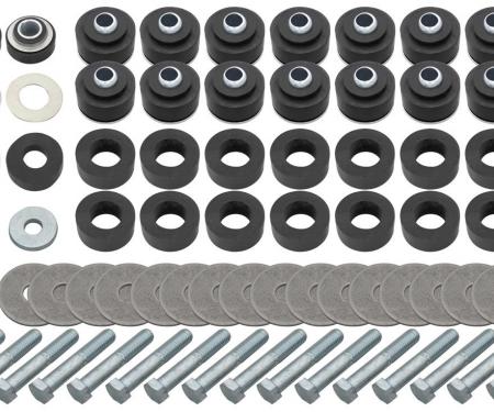 RestoParts Bushing Kit, Body, 64-67 CH/CUT Cnv, 64-67 GTO/TP/LM/SL Cpe/Cnv , 28 pcs w/Hdw SB515K