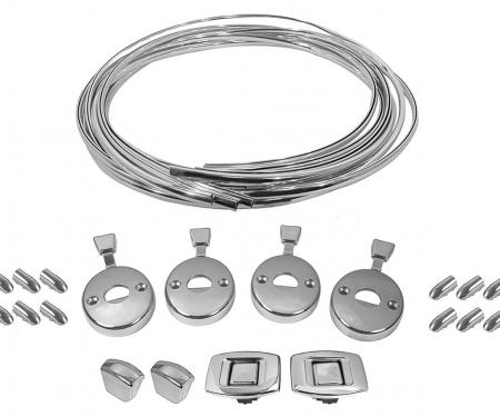 RestoParts Seat Chrome, 1969-72 GM A Body, Bucket, Kit A2105K