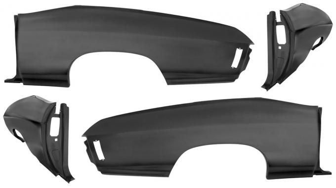 RestoParts Quarter Panel, Complete, 1970-72 Chevelle, Convertible, Pair KM02008-PR