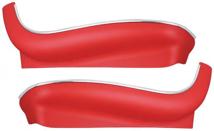 RestoParts Seat Base, 1966-72 GM A Body/Pontiac,1967-70 Eldoado, Bucket/Strato Bench, Pair, Red NKK002BRD