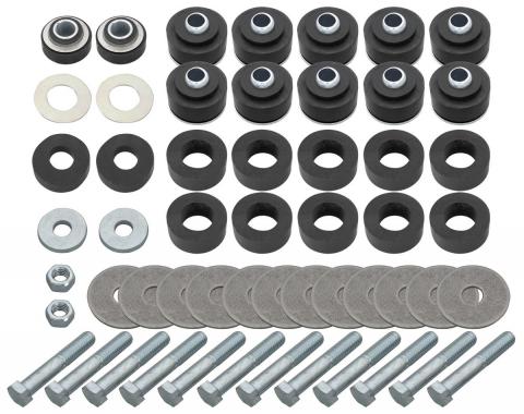 RestoParts Bushing Kit, Body, 1964-67 Chevelle/Cutlass Coupe & ElCo, 20 Bushings w/Hardware SB514K