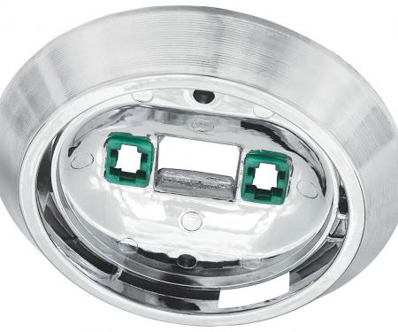 RestoParts Base, Dome Light, 1971-77 Chevelle/1969-77 BOP/1978-88 Malibu/Monte Carlo, Chrom PZ00023