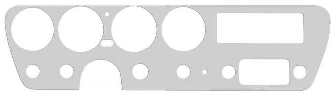 RestoParts Insert, Dash, 1967 GTO w/o A/C, Aluminum G980002