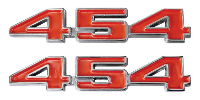 RestoParts Emblem, Fender/Tailgate, 1970-72 Chevelle/El Camino/Monte Carlo, 454, Pair CHV4700-PR