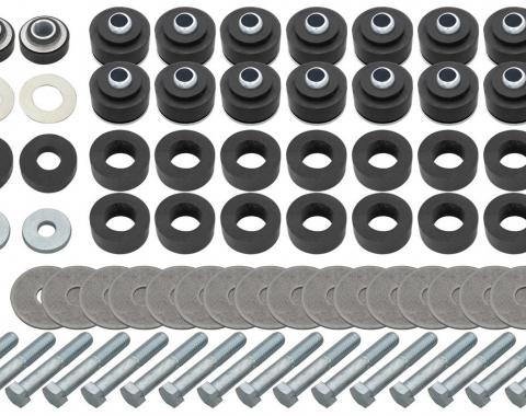 RestoParts Bushing Kit, Body, 64-67 CH/CUT Cnv, 64-67 GTO/TP/LM/SL Cpe/Cnv , 28 pcs w/Hdw SB515K