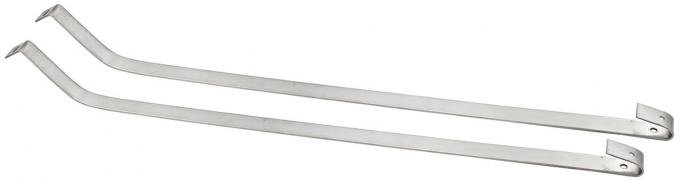 RestoParts Mounting Straps, Fuel Tank, 1968-72 A-Body,1969-70 GP, Stainless, Pair PZ01723