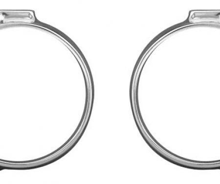 RestoParts Headlamp Bezels, 1967 Chevelle/El Camino, Pair 9567CHB