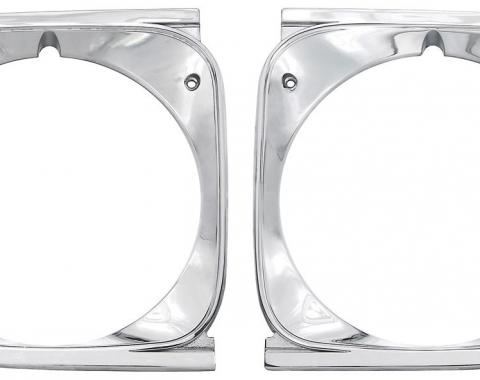 RestoParts Headlamp Bezels, 1972 Chevelle/El Camino HLB7201