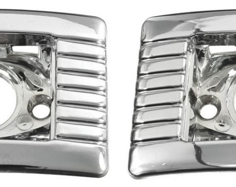 RestoParts Bezel, Quarter Armrest Courtesy Light, 1962-72 Buick Convertible, Pair G200211-PR