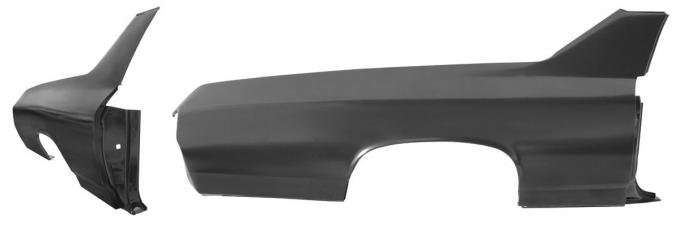 RestoParts Quarter Panel, 1968-72 El Camino, Complete, Right CH26016RH