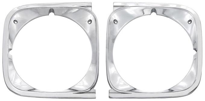 RestoParts Headlamp Bezels, 1972 Chevelle/El Camino HLB7201