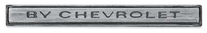 RestoParts Emblem, Header Panel, 1969 Chevelle, "By Chevrolet" CHV4599