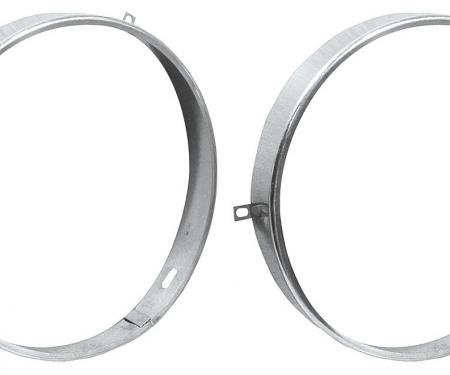 RestoParts Retaining Ring, Headlamp, 1971-72 A-Body, Pair CH24404-PR