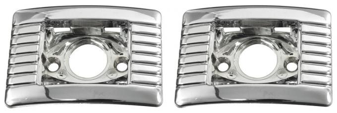 RestoParts Bezel, Quarter Armrest Courtesy Light, 1962-72 Buick Convertible, Pair G200211-PR