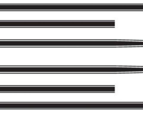 RestoParts Decal, 69 El Camino, Body Stripe, Super Sport, Black 3950079BK