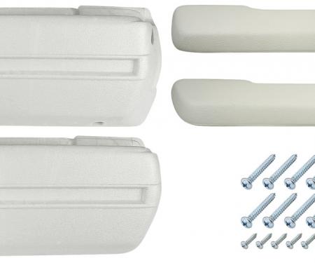 RestoParts Armrest Base/Pad Kit, Front, 1968-72 A-Body, White AK16WH