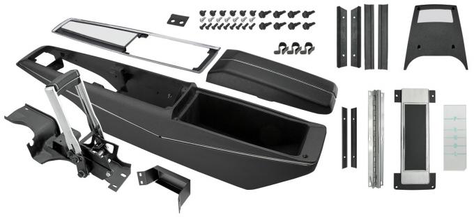 RestoParts Console, KIT, 1969 Chevelle/El Camino, Powerglide, w/Shifter, Unassembled S6872GUNAS