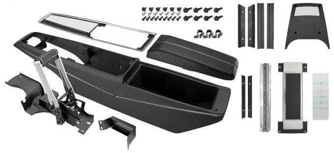 RestoParts Console, KIT, 1968 Chevelle/El Camino, Powerglide, w/Shifter, Unassembled S6872CUNAS