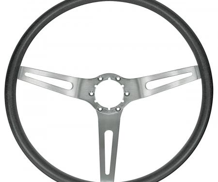 RestoParts Steering Wheel, 3-Spoke,1969-72 Chevelle/Elco/Monte, 69-70 Buick, Brushed Spokes 97CH028