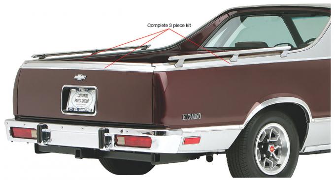 RestoParts Molding Kit, Bed/Tailgate Upper Finish, 1978-87 El Camino 96352A